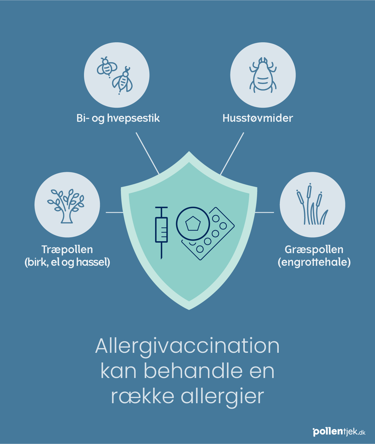 Grafik, der repræsenterer allergivaccination